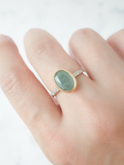 ITOIGAWA Jadeite Hawaiian Ring / Green-5