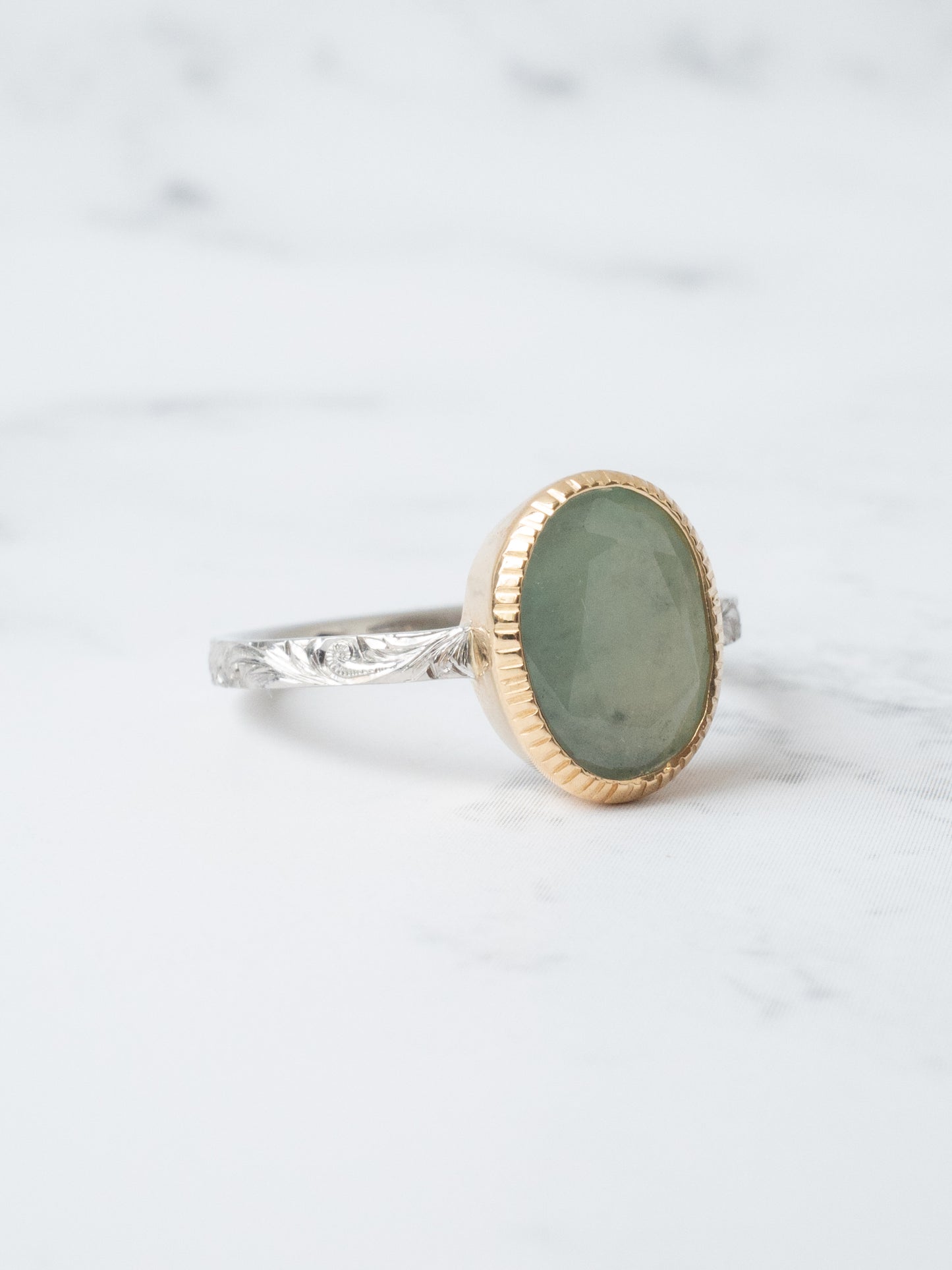 ITOIGAWA Jadeite Hawaiian Ring / Green-5