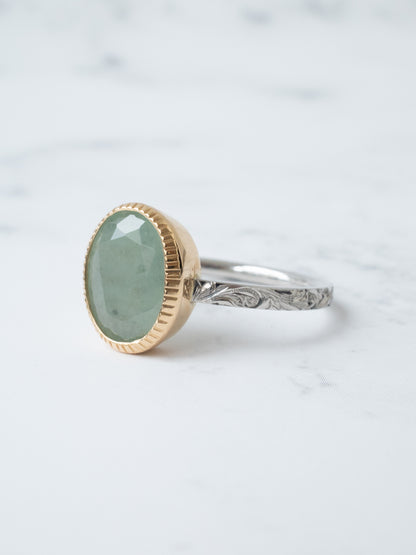 ITOIGAWA Jadeite Hawaiian Ring / Green-5