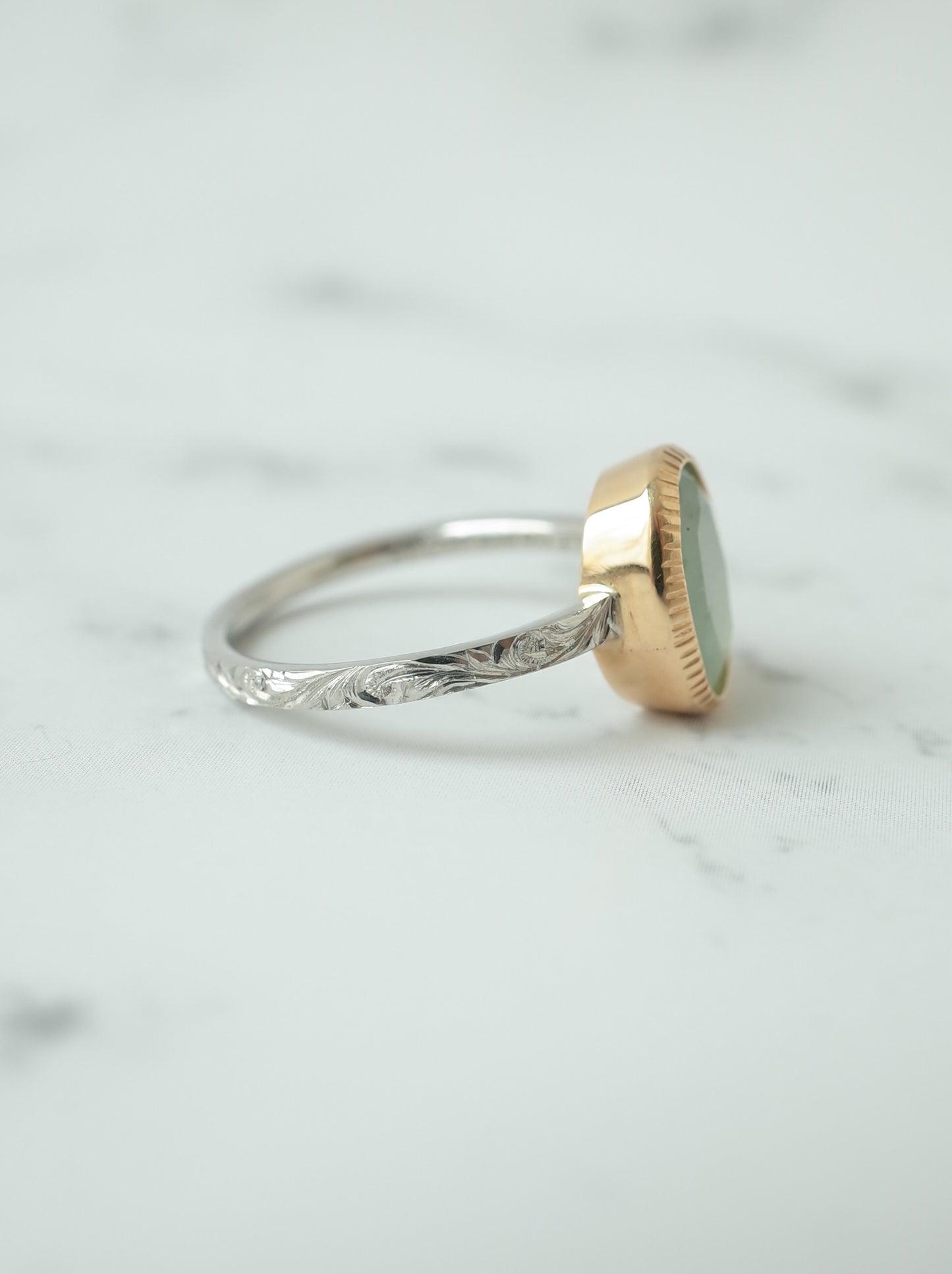 ITOIGAWA Jadeite Hawaiian Ring / Green-5