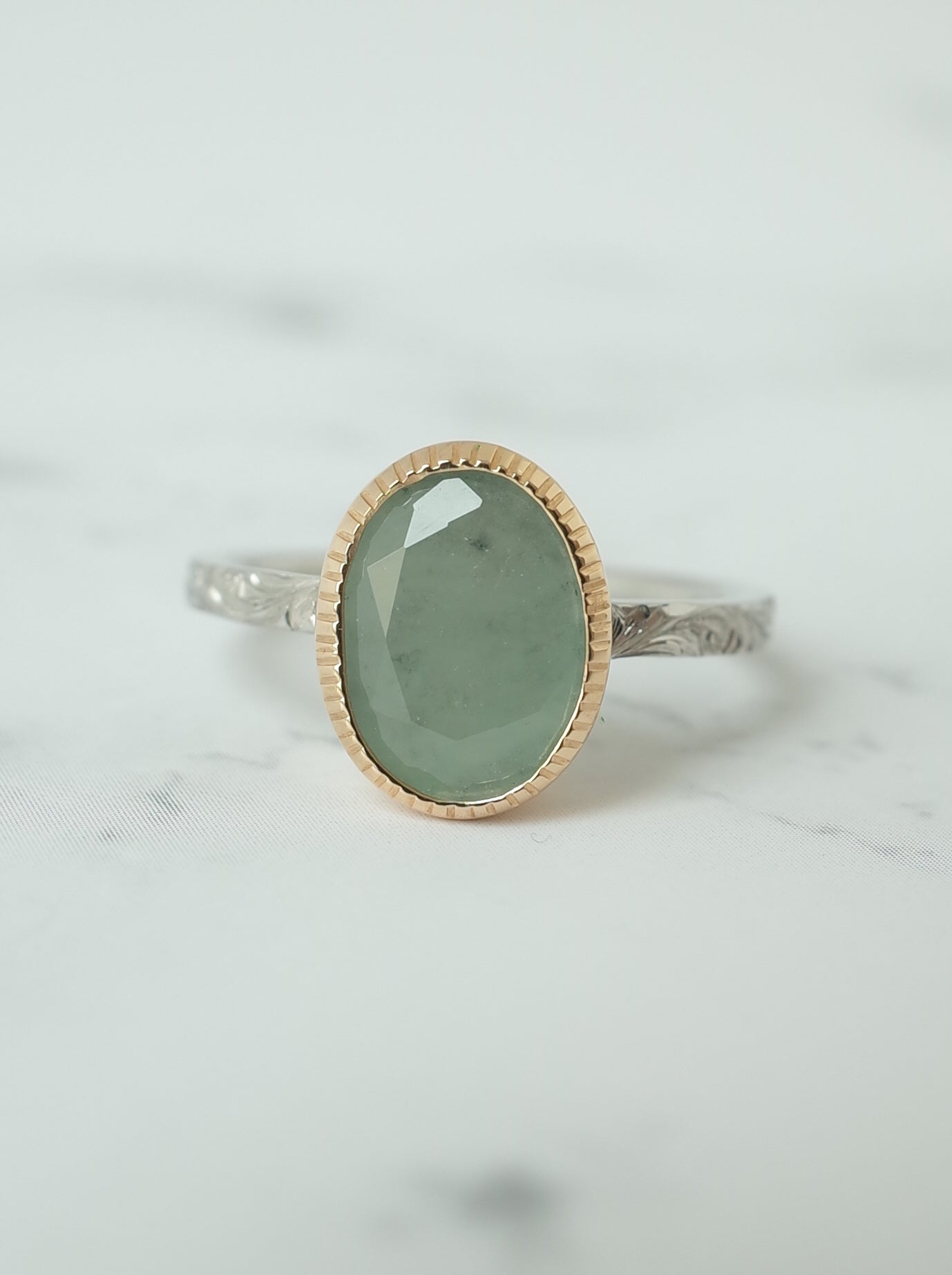 ITOIGAWA Jadeite Hawaiian Ring / Green-5