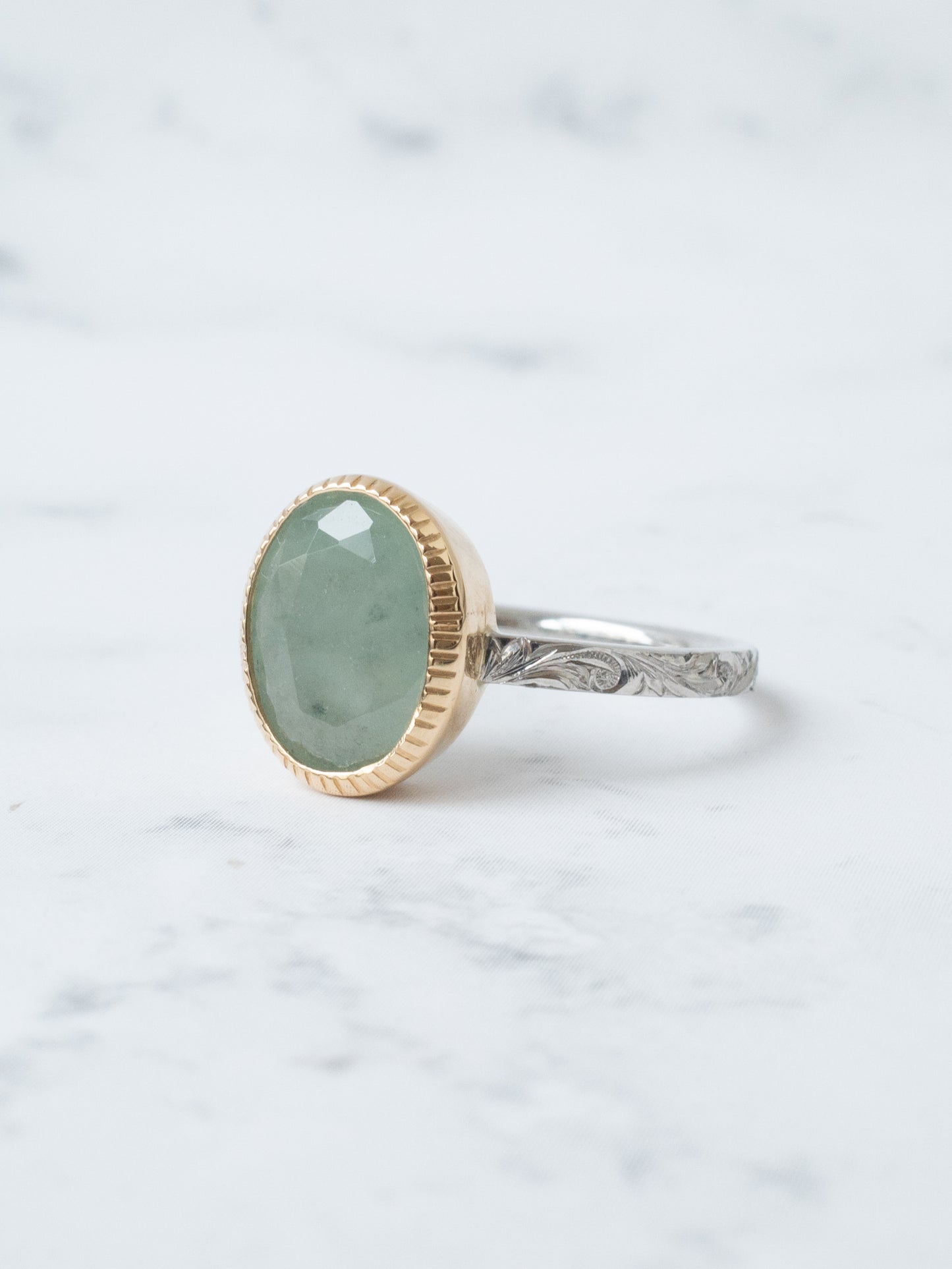 ITOIGAWA Jadeite Hawaiian Ring / Green-5