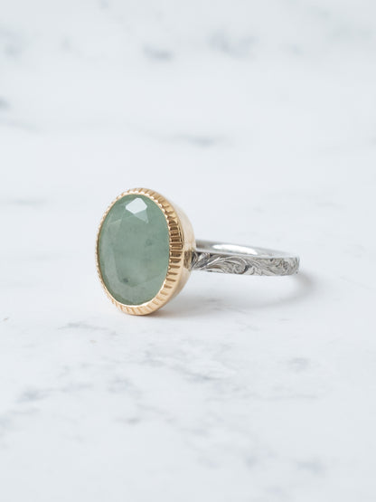 ITOIGAWA Jadeite Hawaiian Ring / Green-5