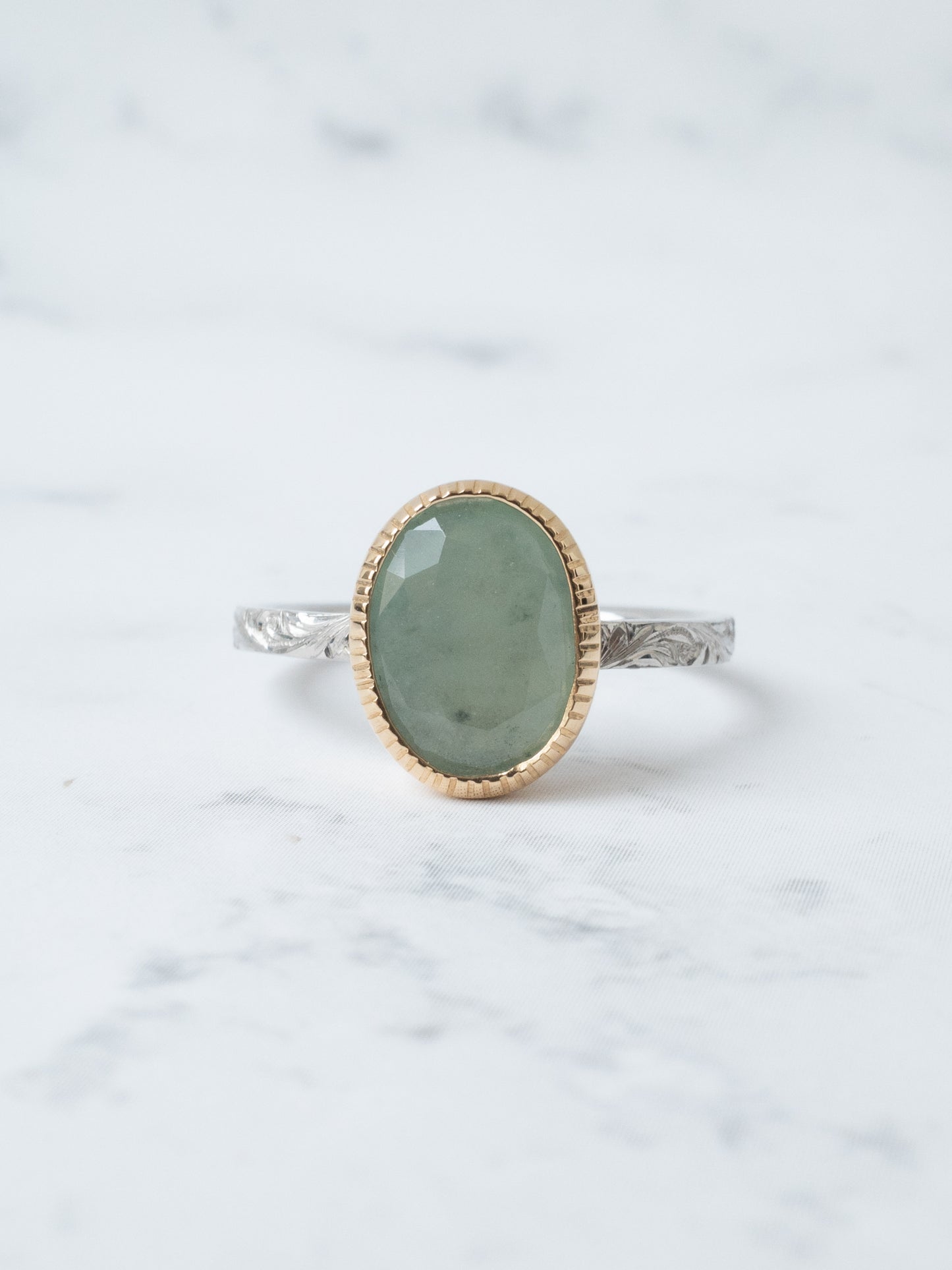 ITOIGAWA Jadeite Hawaiian Ring / Green-5