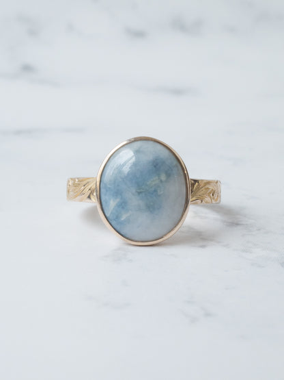 ITOIGAWA Jadeite Hawaiian Ring / Blue-1