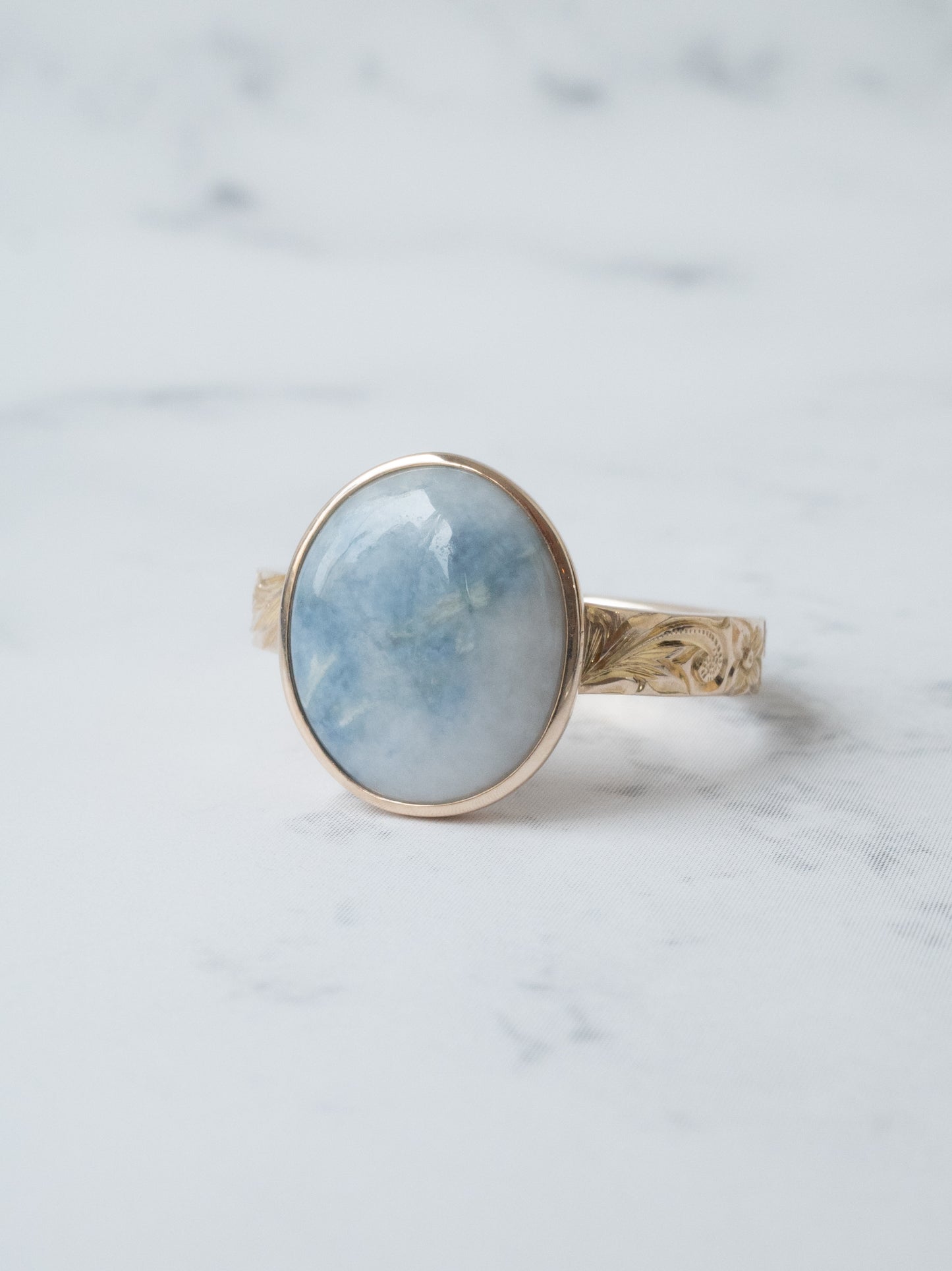 ITOIGAWA Jadeite Hawaiian Ring / Blue-1