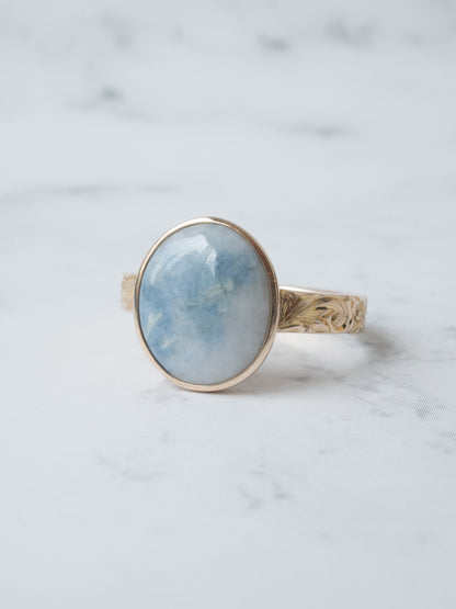 ITOIGAWA Jadeite Hawaiian Ring / Blue-1