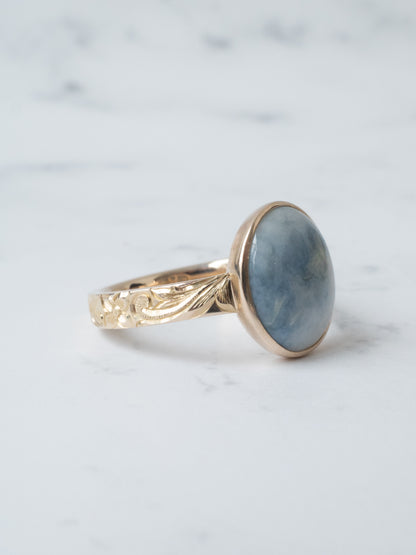 ITOIGAWA Jadeite Hawaiian Ring / Blue-1