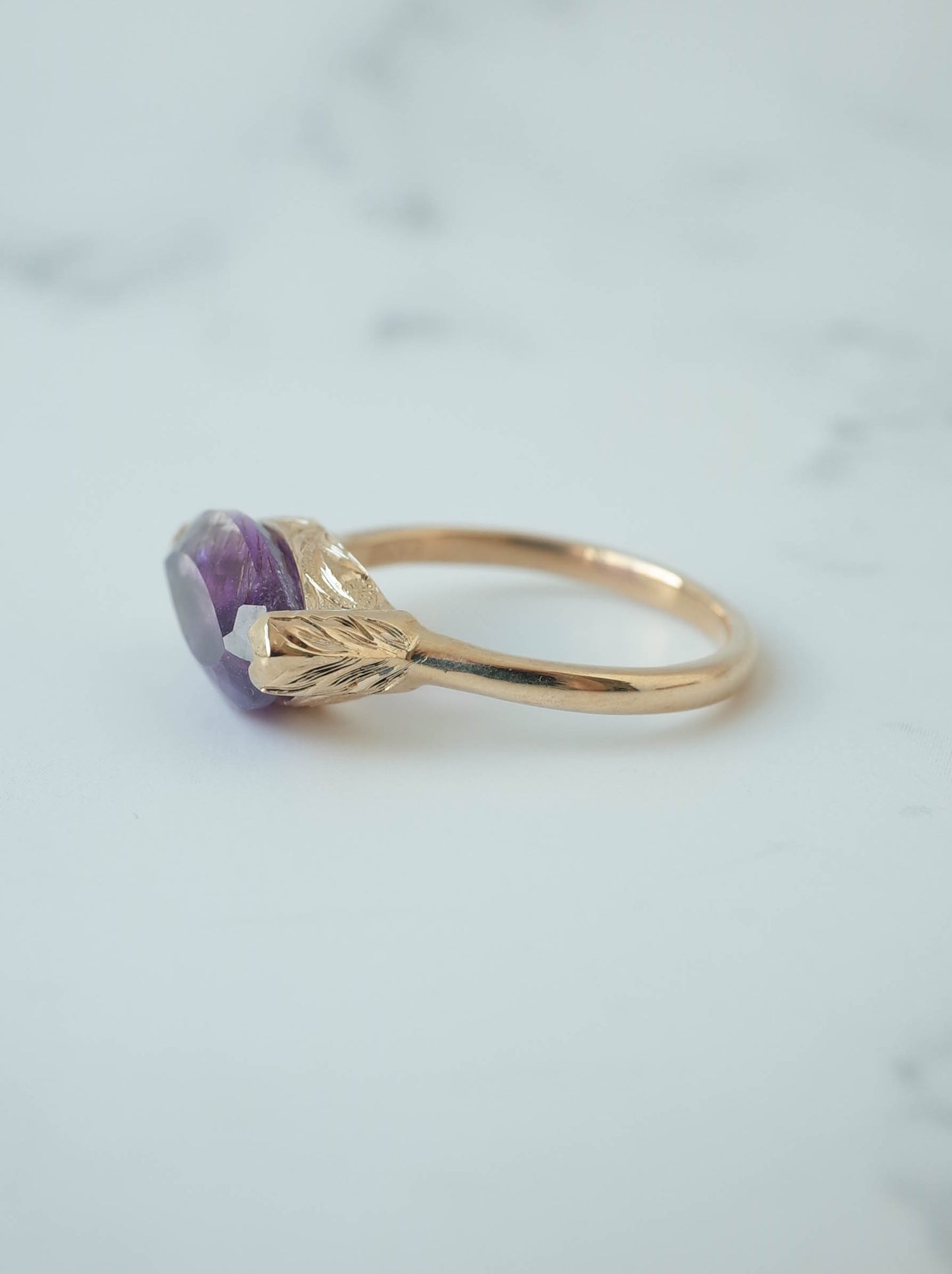 Goethite in Amethyst  Hawaiian Ring