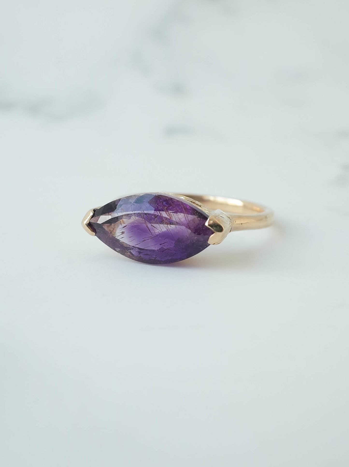 Goethite in Amethyst  Hawaiian Ring