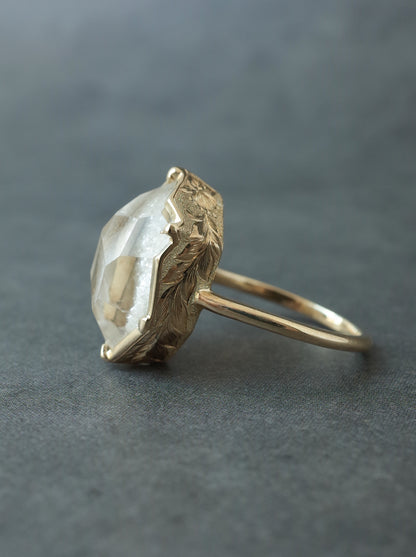 White Garden Quartz Hawaiian Ring - 2