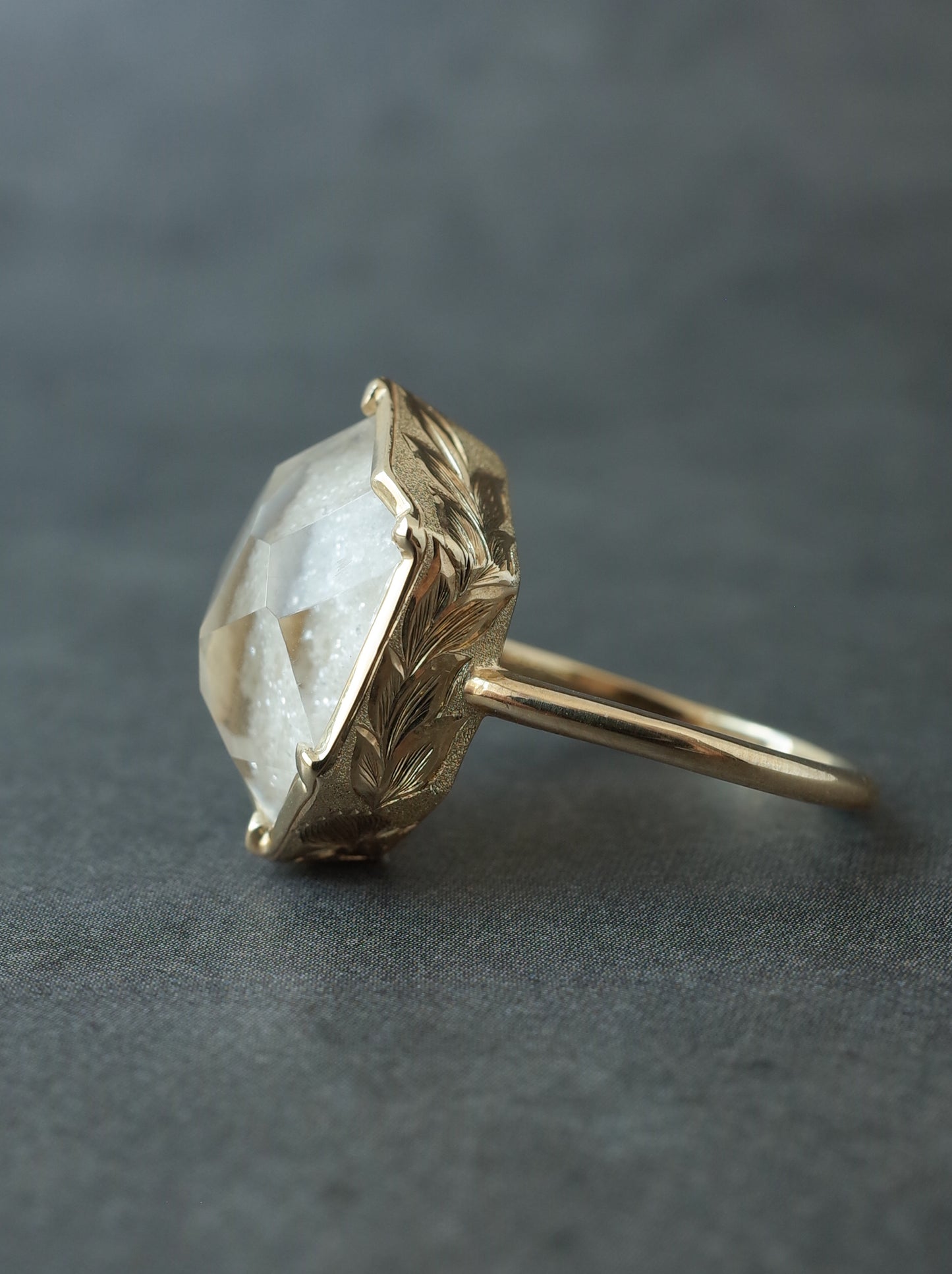 White Garden Quartz Hawaiian Ring - 2