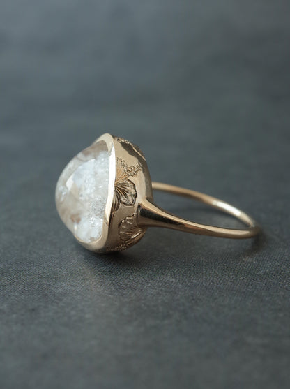 White Garden Quartz Hawaiian Ring - 1