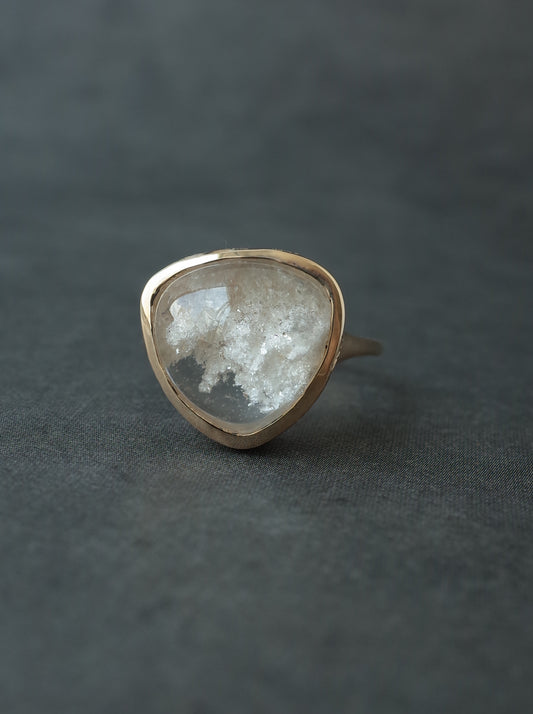 White Garden Quartz Hawaiian Ring - 1