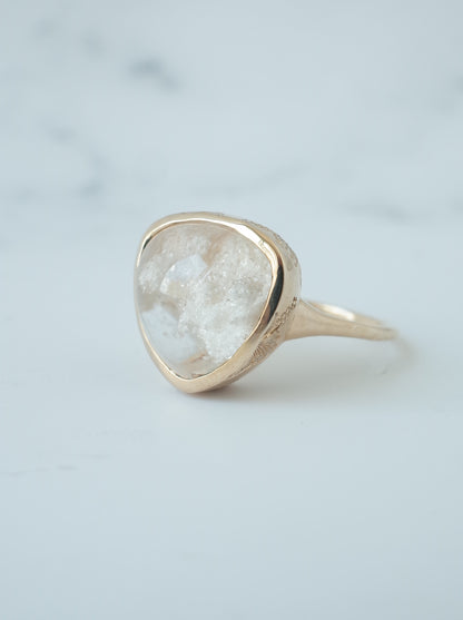 White Garden Quartz Hawaiian Ring - 1