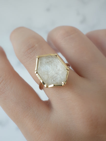 White Garden Quartz Hawaiian Ring - 2