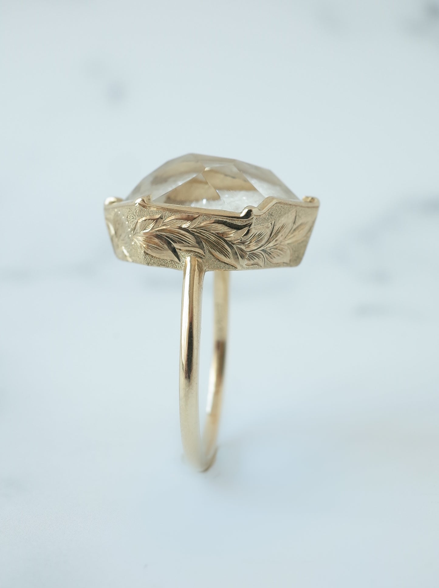 White Garden Quartz Hawaiian Ring - 2