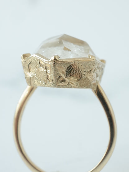 White Garden Quartz Hawaiian Ring - 2