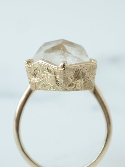 White Garden Quartz Hawaiian Ring - 2