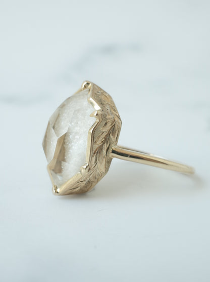 White Garden Quartz Hawaiian Ring - 2