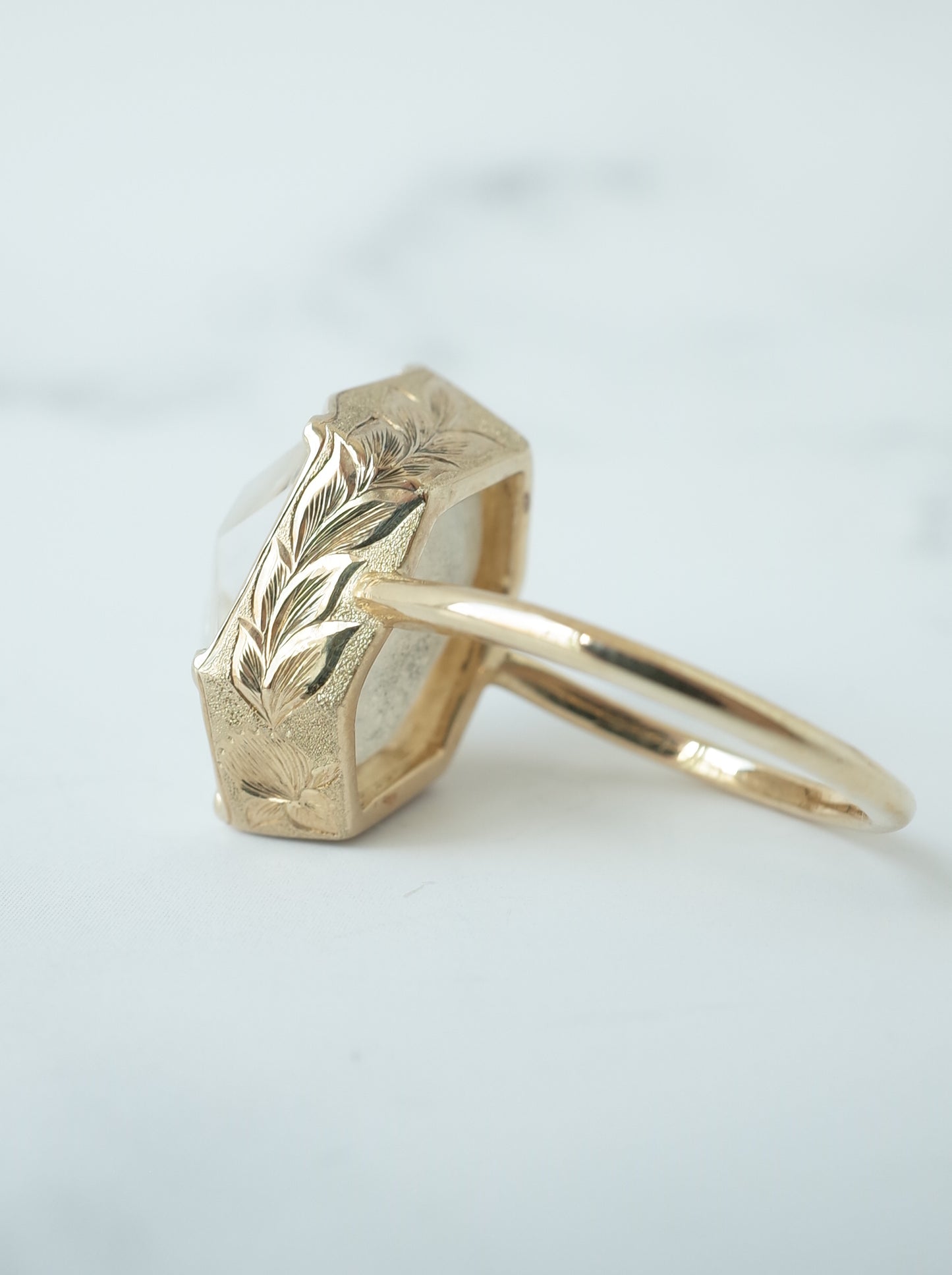 White Garden Quartz Hawaiian Ring - 2