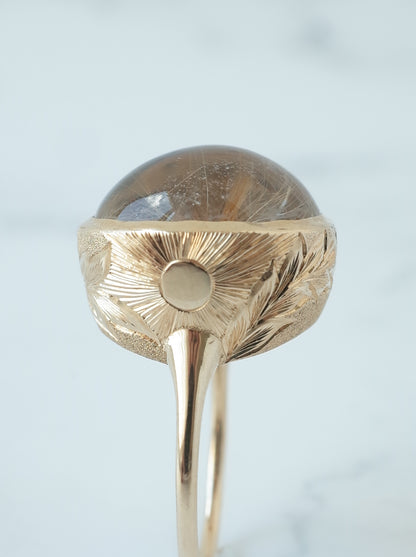 Anatase in Rutilatad Quartz Hawaiian Ring