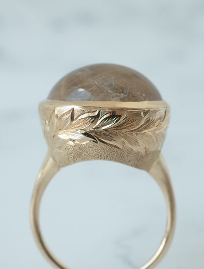 Anatase in Rutilatad Quartz Hawaiian Ring