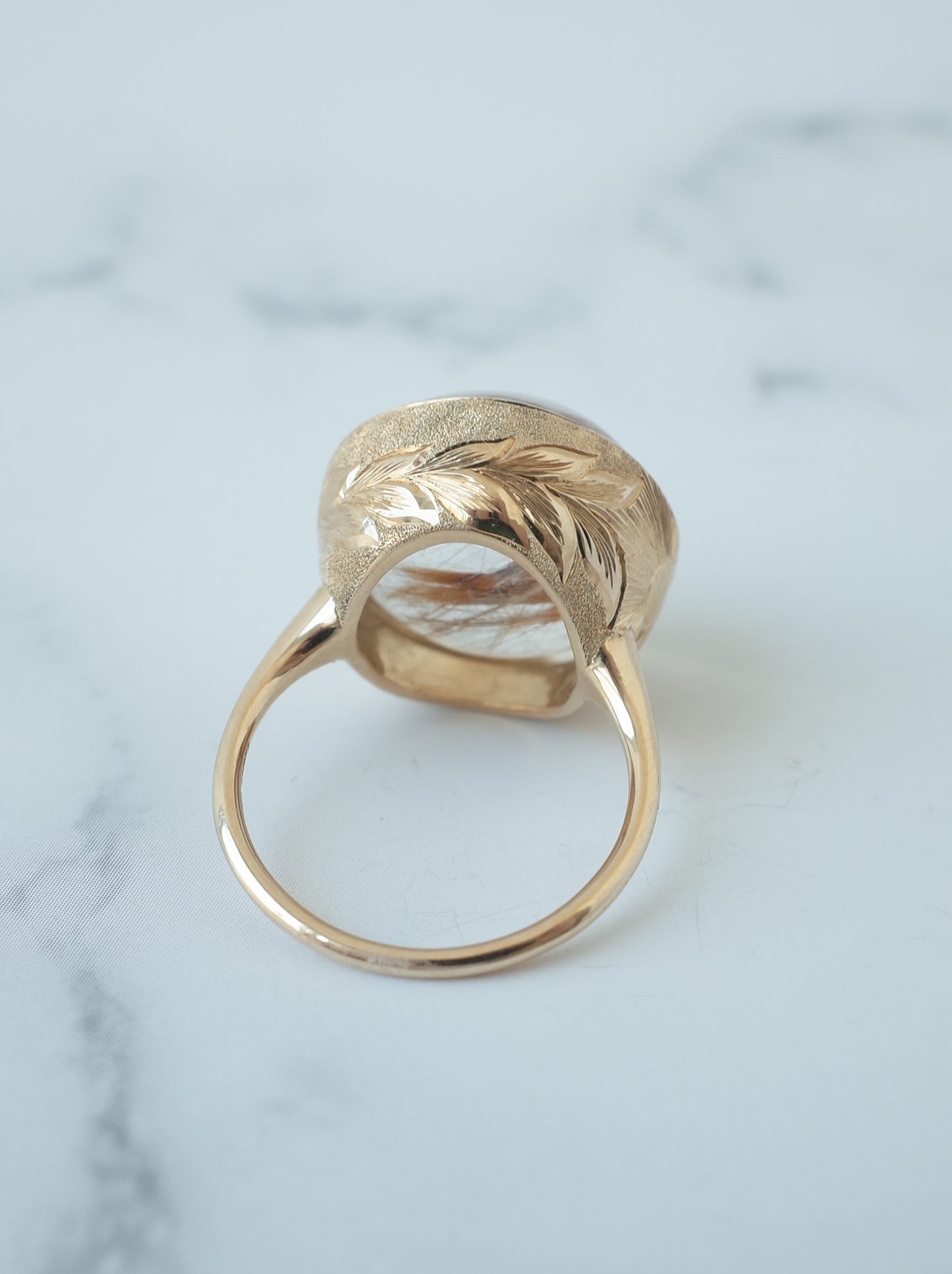 Anatase in Rutilatad Quartz Hawaiian Ring