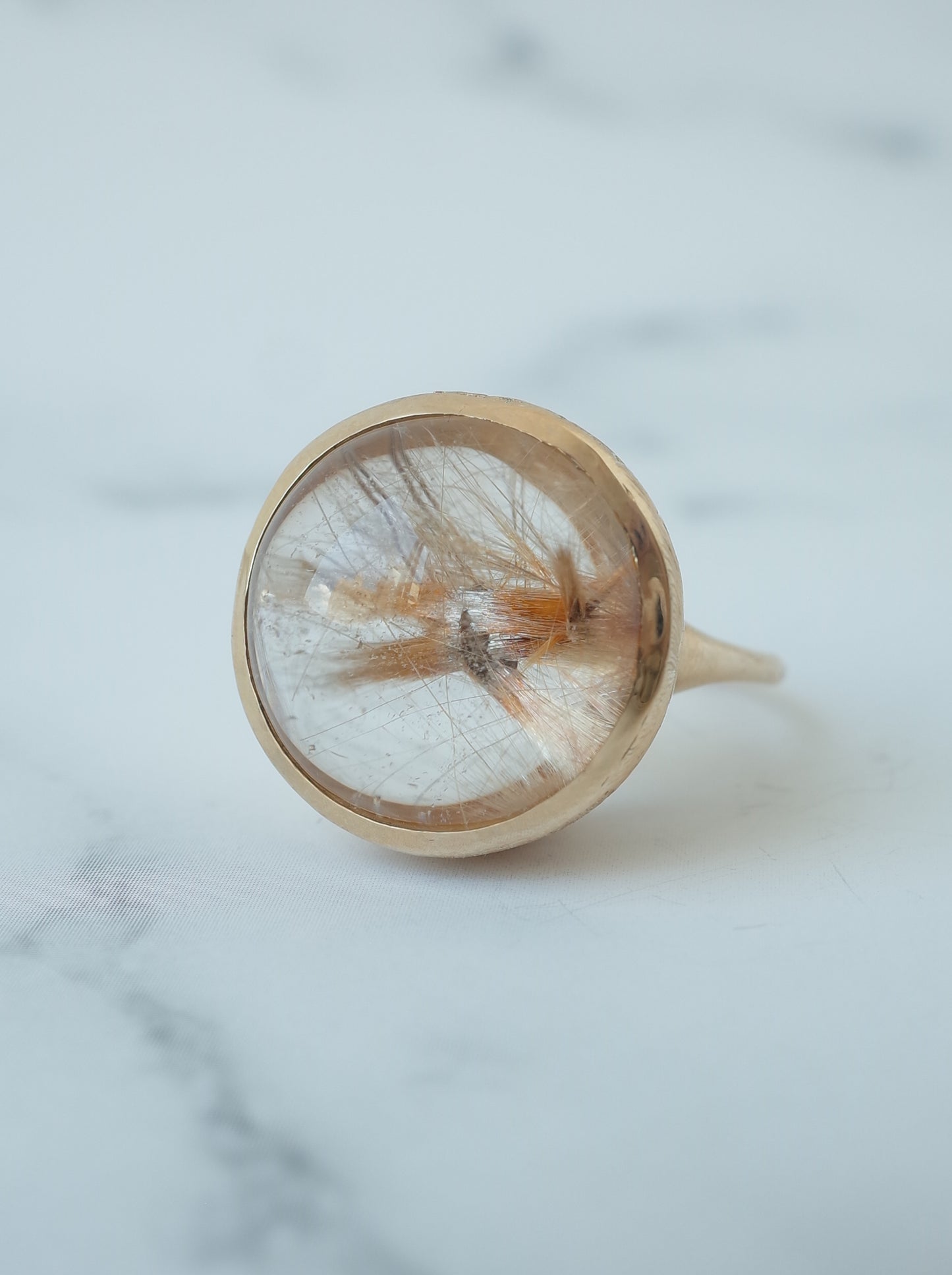 Anatase in Rutilatad Quartz Hawaiian Ring
