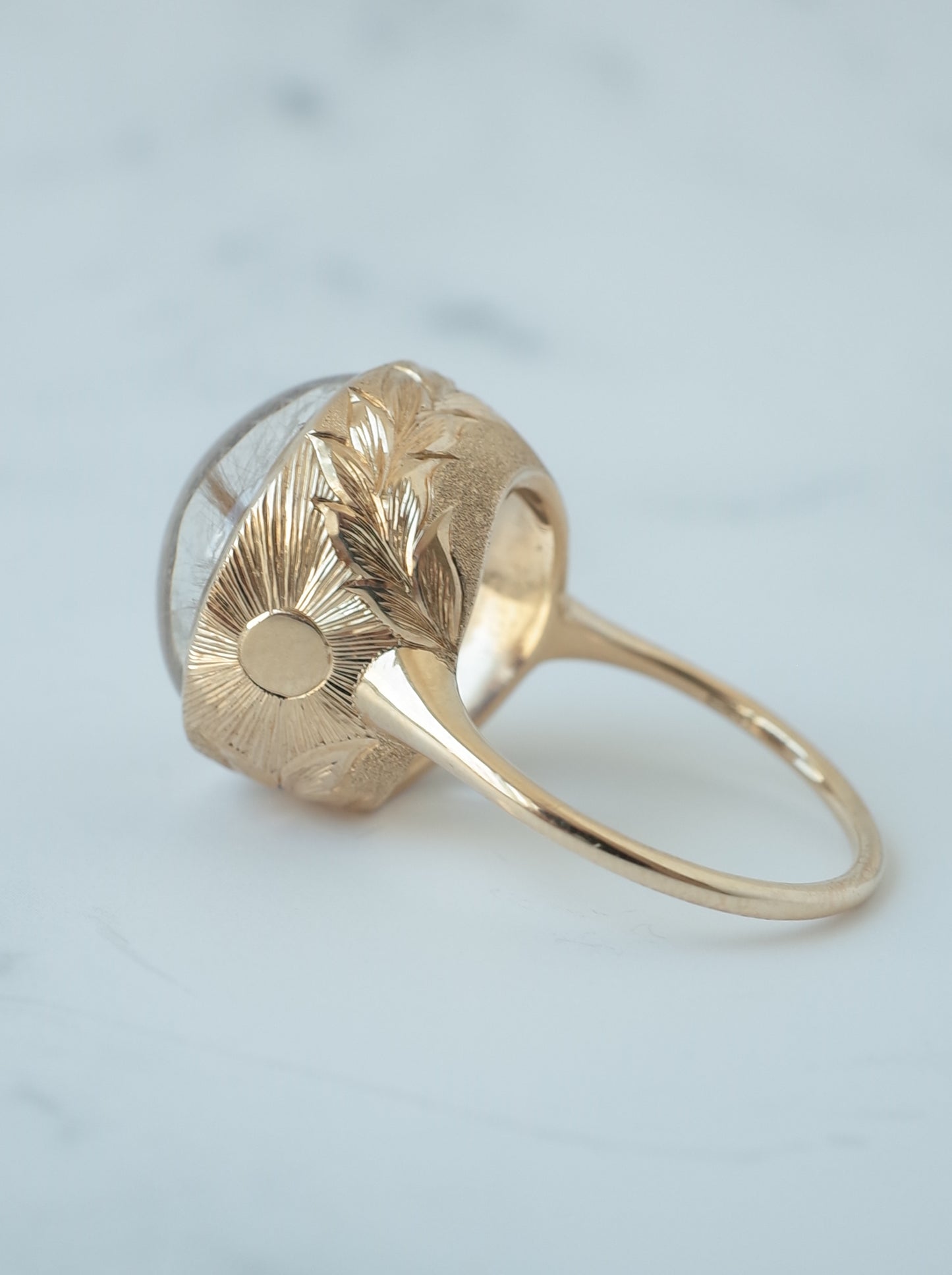 Anatase in Rutilatad Quartz Hawaiian Ring