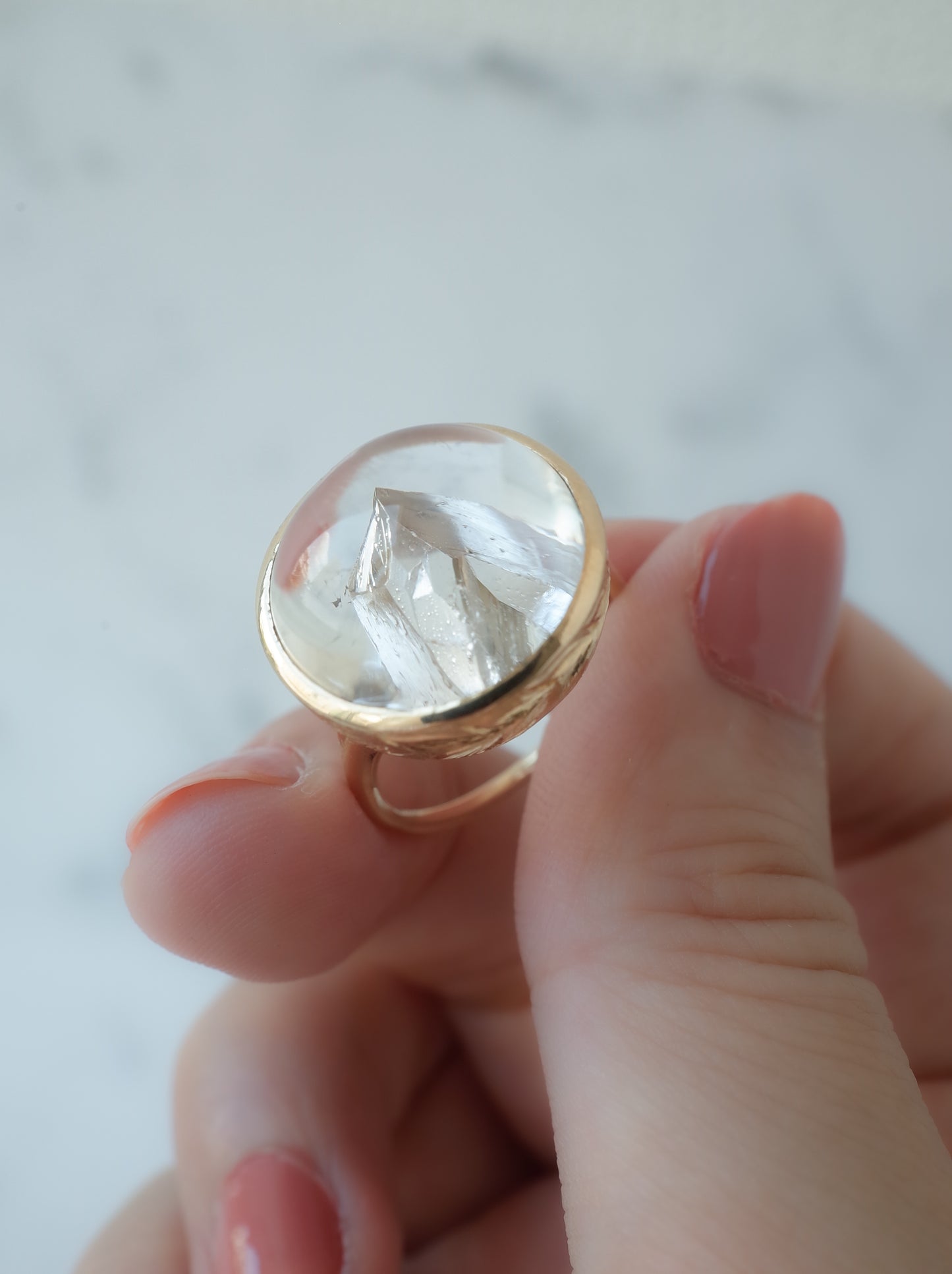 Quartz in Quartz Hawaiian Ring