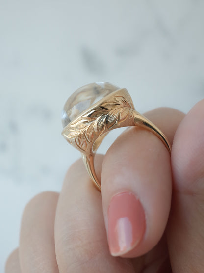 Quartz in Quartz Hawaiian Ring
