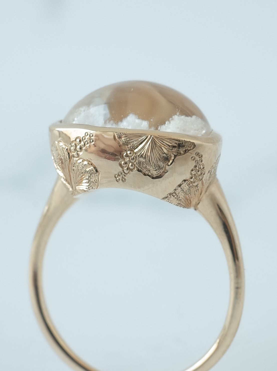 White Garden Quartz Hawaiian Ring - 1