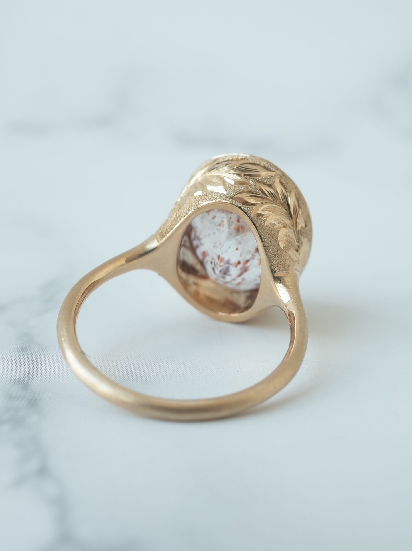 Lepidocrocite in Quartz Hawaiian Ring - 1