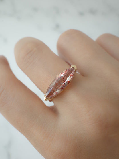Lepidocrocite in Quartz Hawaiian Ring - 3