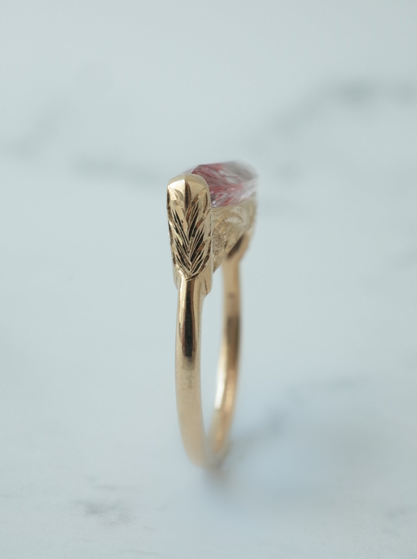 Lepidocrocite in Quartz Hawaiian Ring - 3
