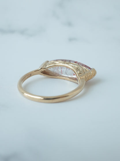 Lepidocrocite in Quartz Hawaiian Ring - 3