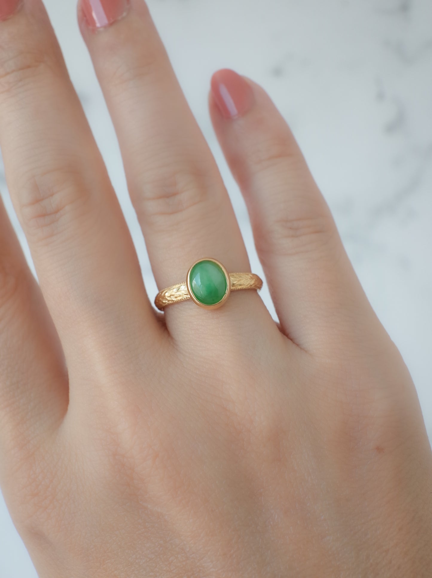 Jadeite Hawaiian Ring - 4