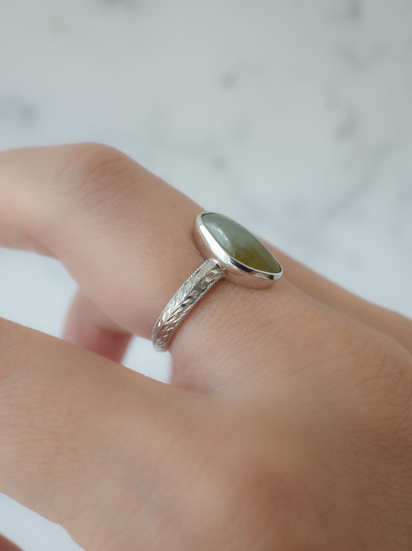 Jadeite Hawaiian Ring - 7