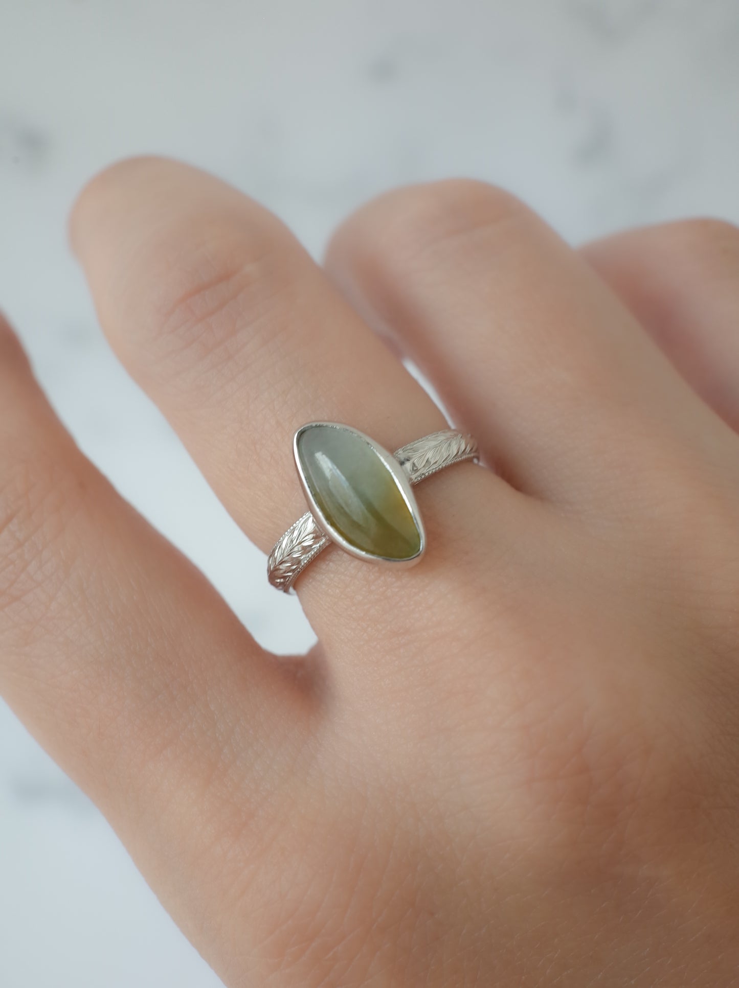 Jadeite Hawaiian Ring - 7