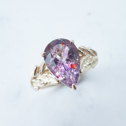 Lepidocrocite in Amethyst Ring - 4