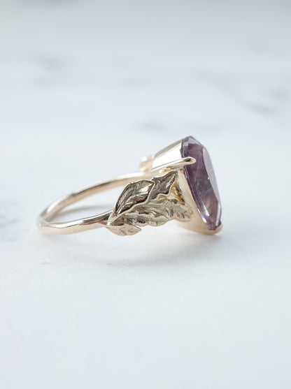 Lepidocrocite in Amethyst Ring - 4