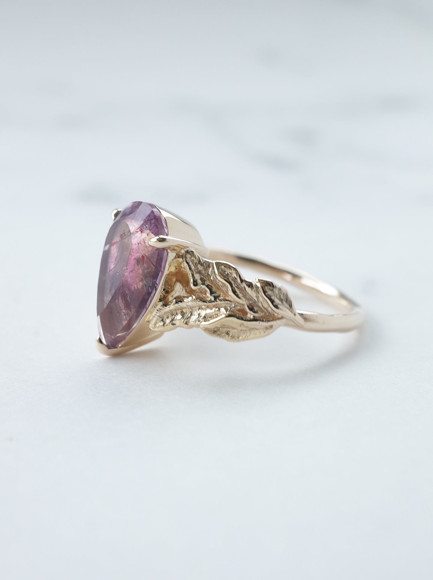 Lepidocrocite in Amethyst Ring - 4