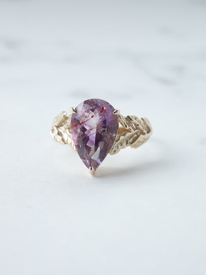 Lepidocrocite in Amethyst Ring - 4