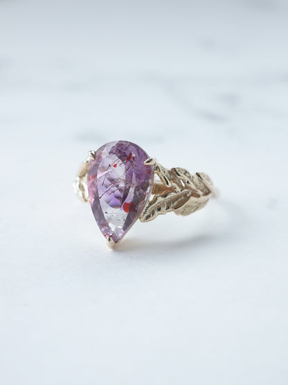 Lepidocrocite in Amethyst Ring - 4