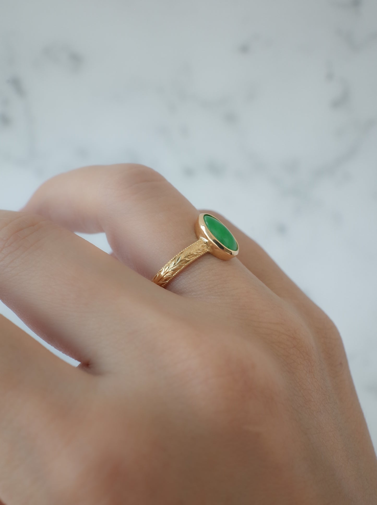 Jadeite Hawaiian Ring - 5